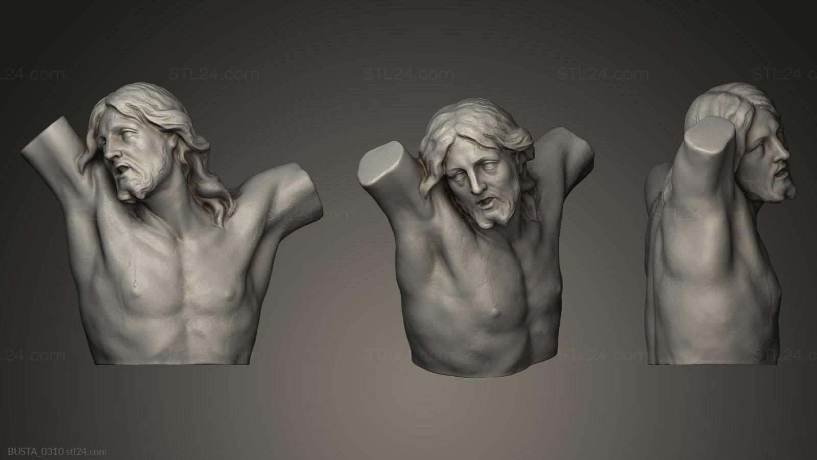 Бюсты и головы античные и исторические (Сын Божий, BUSTA_0310) 3D модель для ЧПУ станка